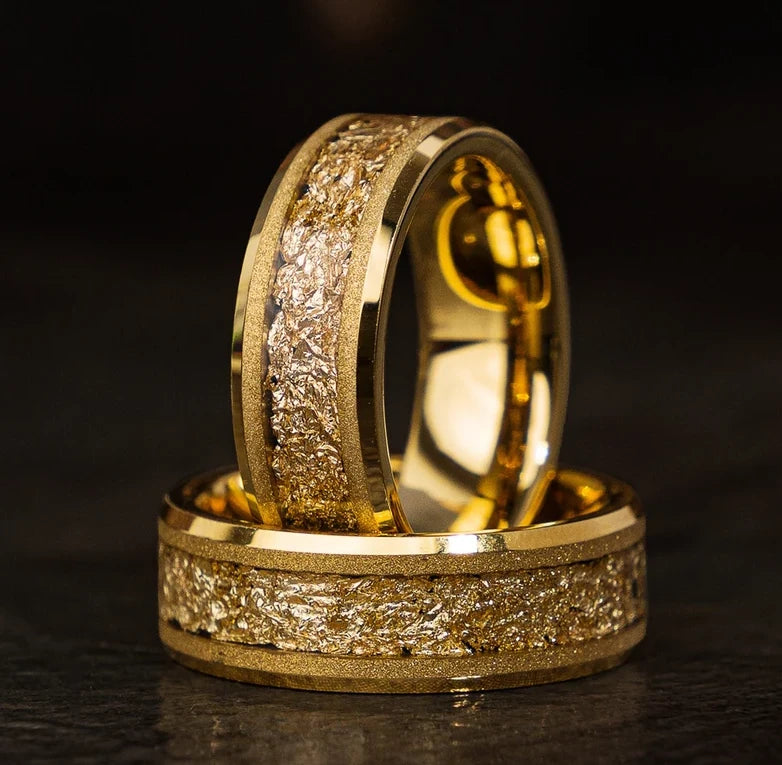 Yellow Tungsten Rings